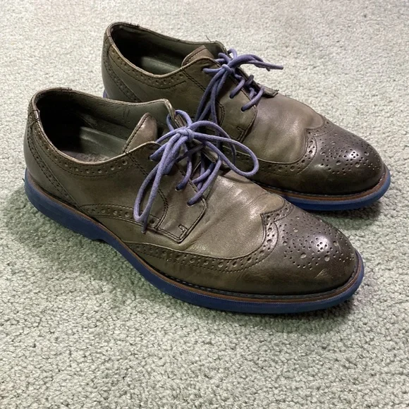 Sperry Top-Sider Mens Wingtip Oxford Brogue Dress Shoes Tan Green 10.5 Sperry Top Sider Dress Shoes Mens 10 M Annapolis Wingtip  main image 4